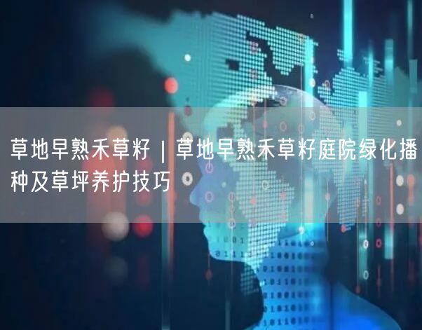 草地早熟禾草籽｜草地早熟禾草籽庭院绿化播种及草坪养护技巧